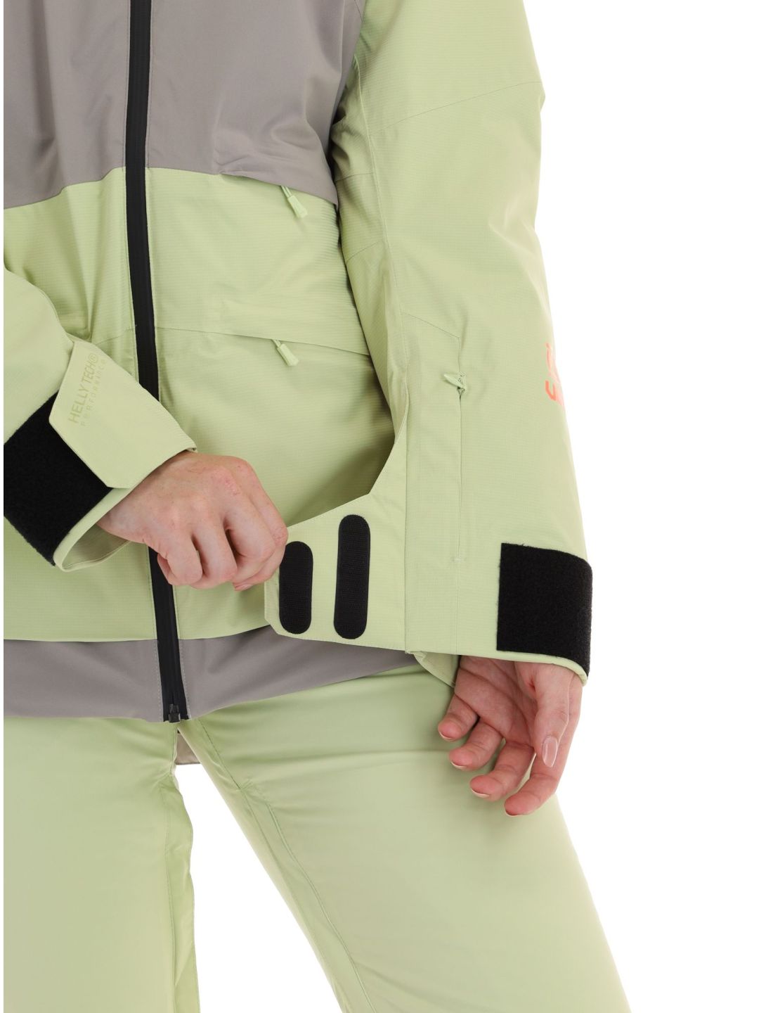 Helly Hansen, Powchaser 2.0 ski-jas dames Iced Matcha groen 