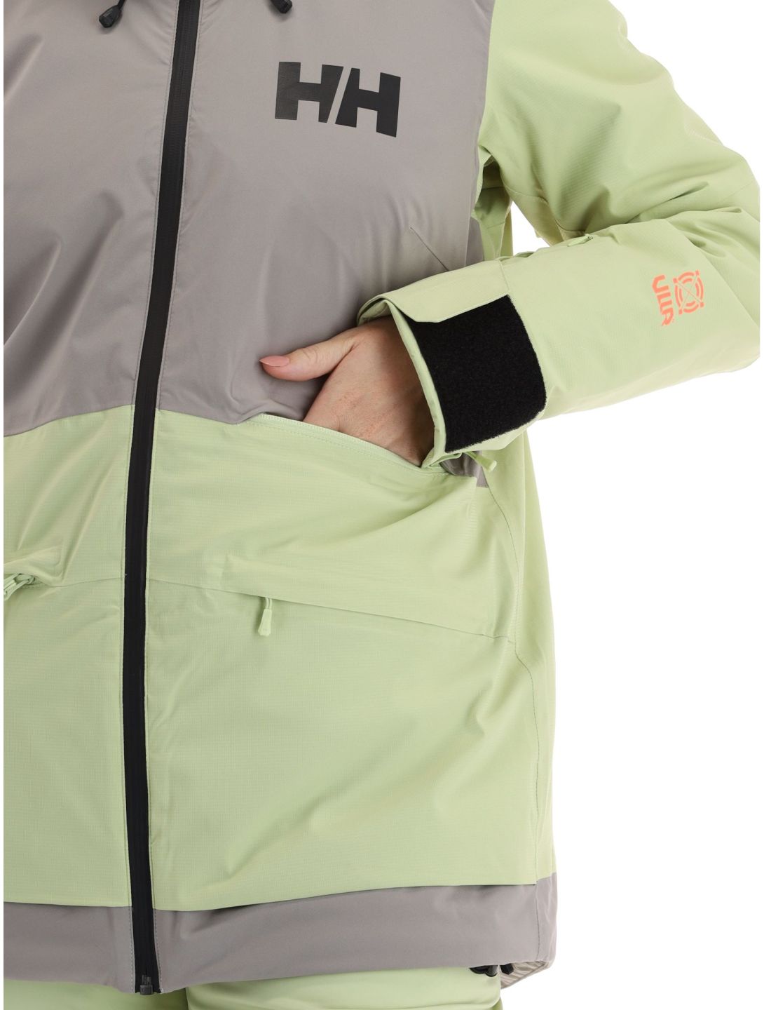 Helly Hansen, Powchaser 2.0 ski-jas dames Iced Matcha groen 