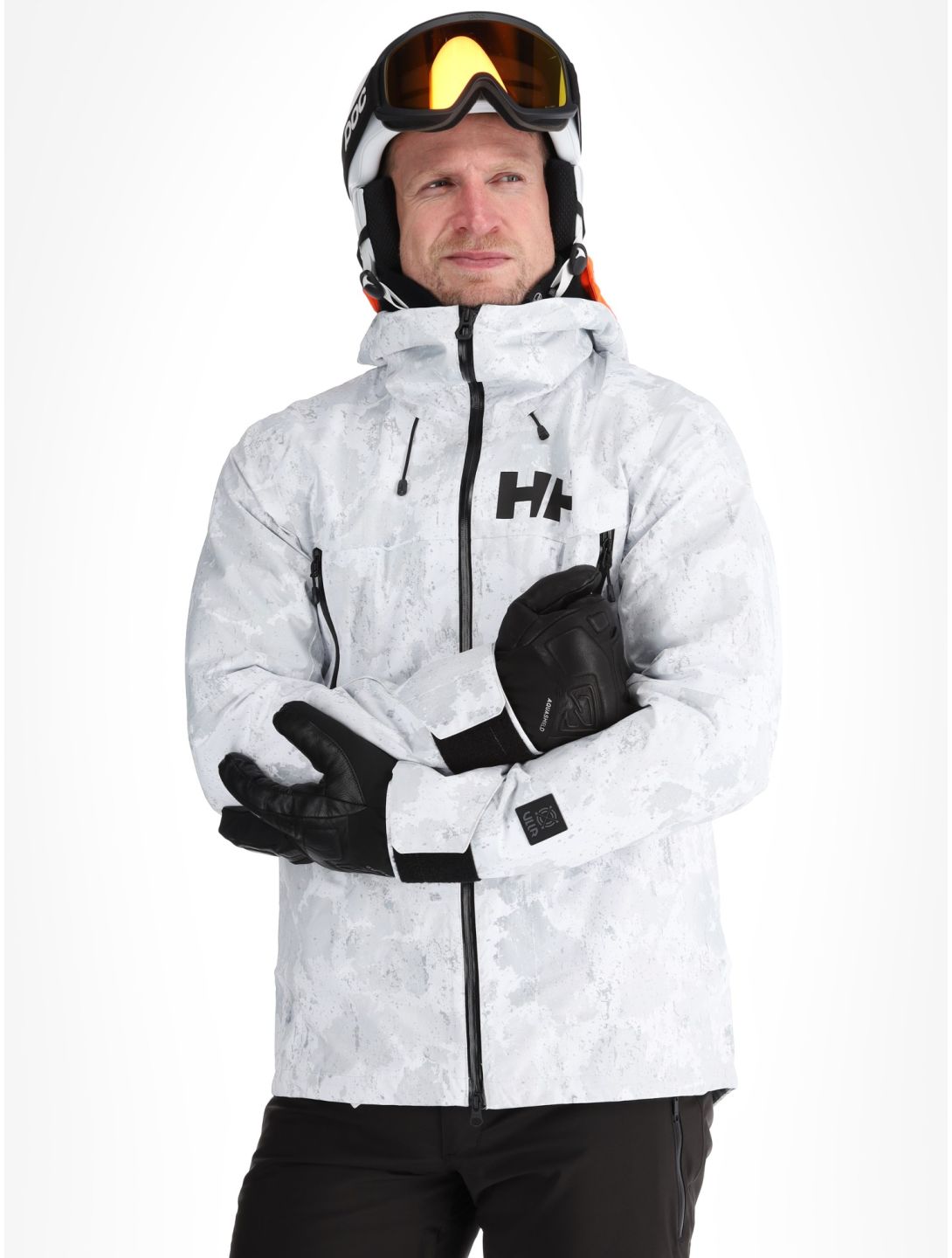 Helly Hansen, Sogn Shell 2.0 AB Hardshell jas heren Grey Fog Snow Camo AOP Grijs, Wit 