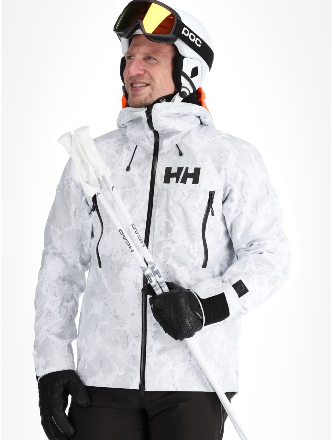 Helly Hansen, Sogn Shell 2.0 AB Hardshell jas heren Grey Fog Snow Camo AOP Grijs, Wit 