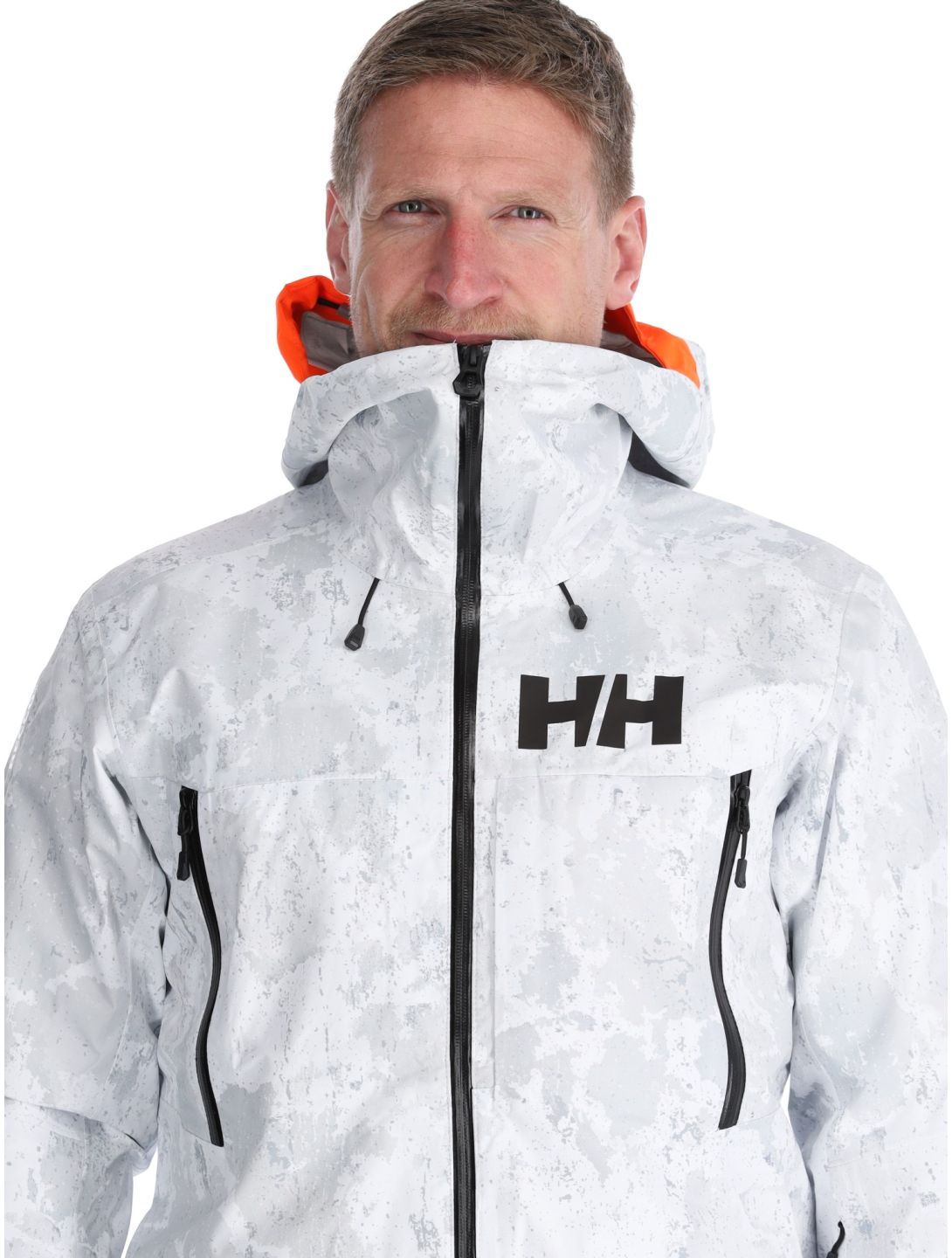 Helly Hansen, Sogn Shell 2.0 AB Hardshell jas heren Grey Fog Snow Camo AOP Grijs, Wit 