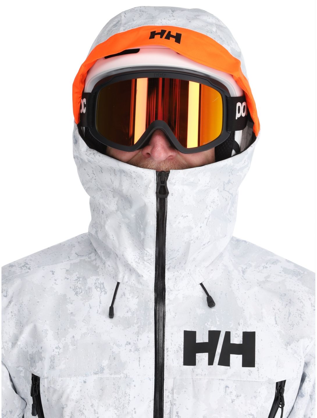 Helly Hansen, Sogn Shell 2.0 AB Hardshell jas heren Grey Fog Snow Camo AOP Grijs, Wit 