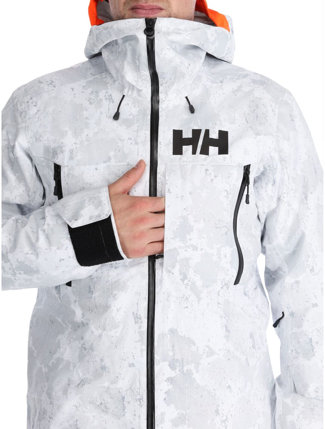 Helly Hansen, Sogn Shell 2.0 AB Hardshell jas heren Grey Fog Snow Camo AOP Grijs, Wit 