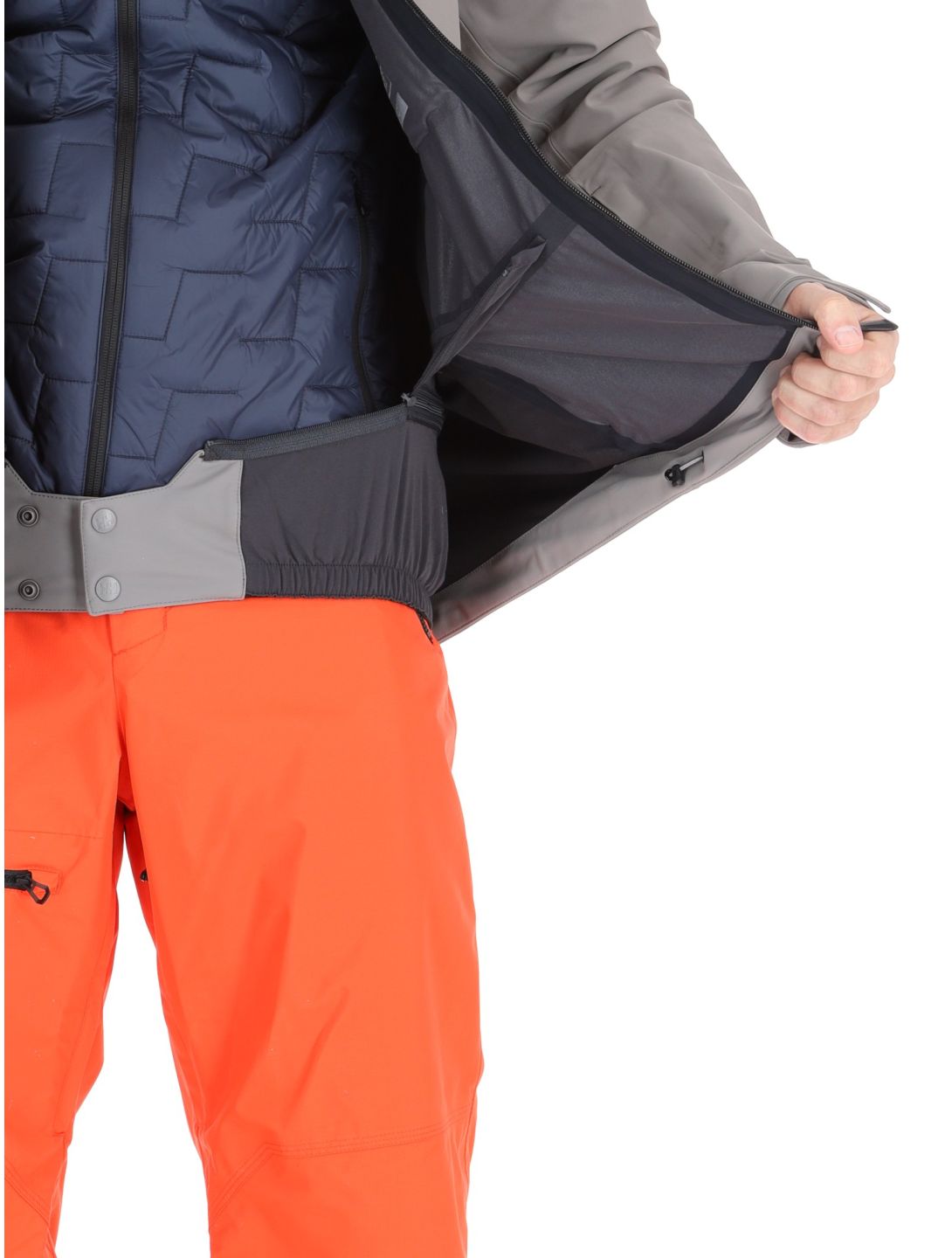 Helly Hansen, Swift 3L Shell AB Hardshell jas heren Concrete Grijs 