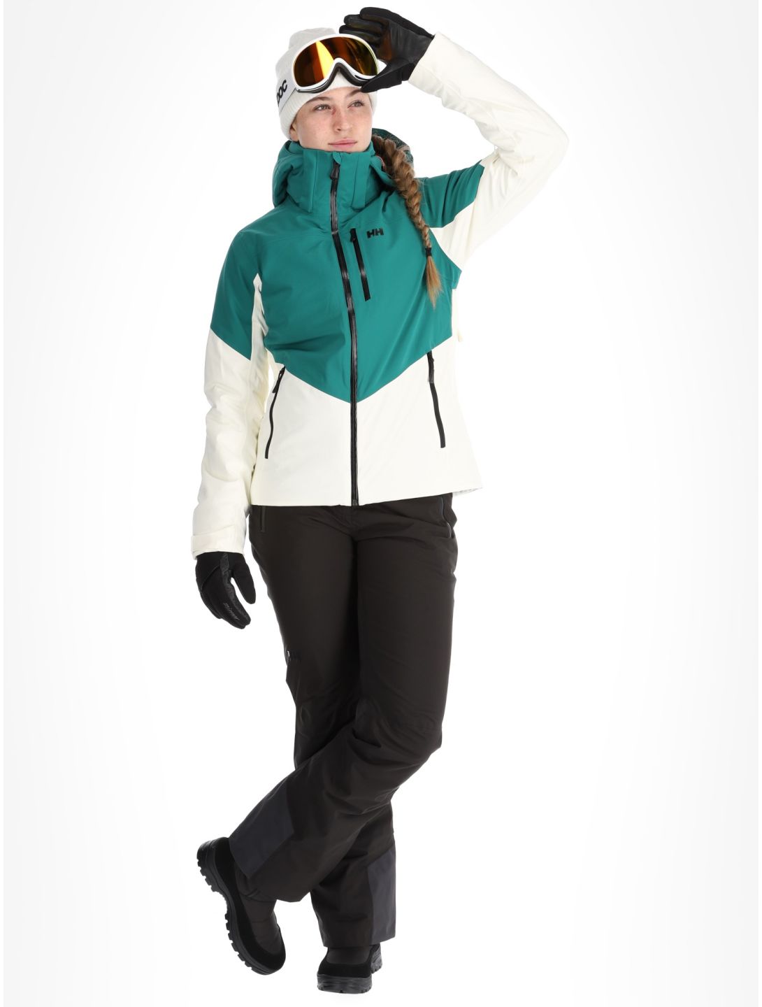 Helly Hansen, W Alphelia AA Jas gevoerd dames Emerald Snow Groen, Wit 