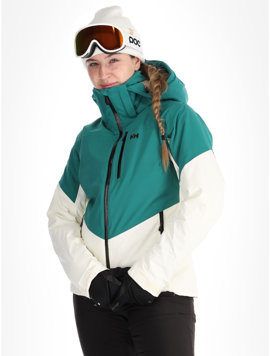 Helly Hansen, W Alphelia AA Jas gevoerd dames Emerald Snow Groen, Wit 