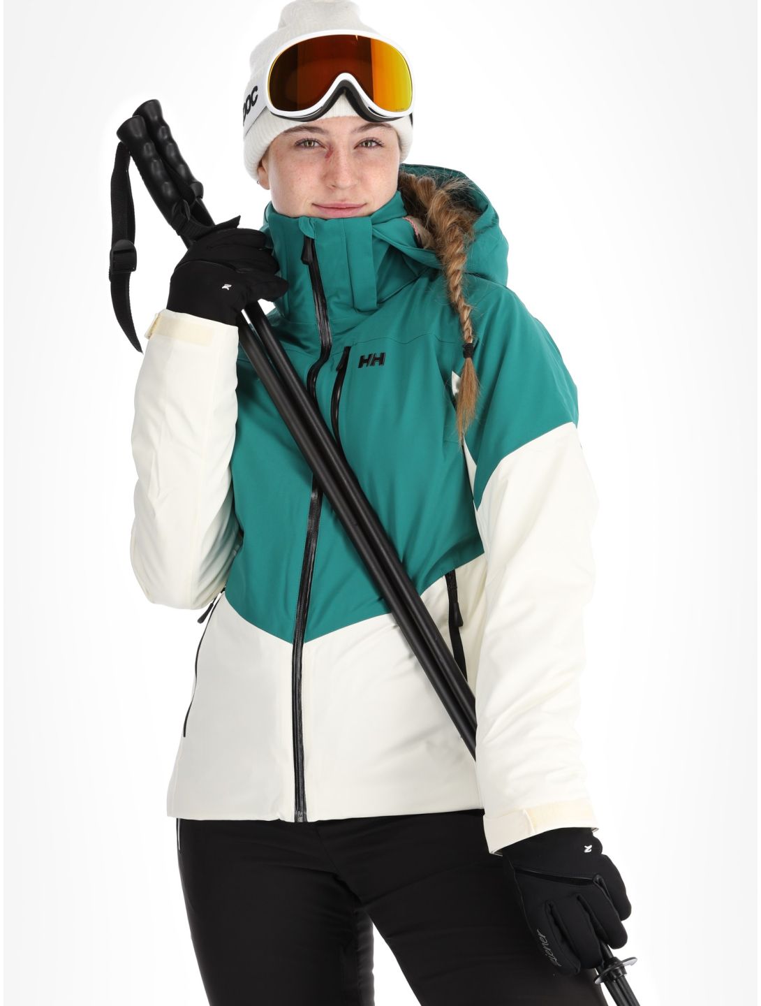 Helly Hansen, W Alphelia AA Jas gevoerd dames Emerald Snow Groen, Wit 