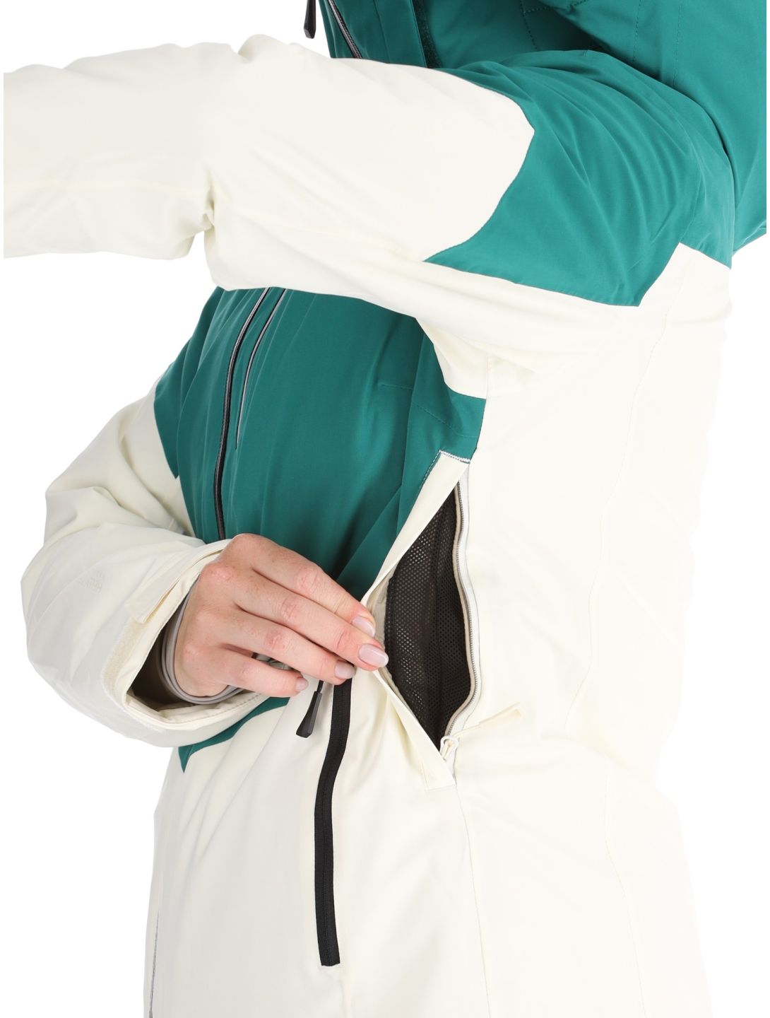 Helly Hansen, W Alphelia AA Jas gevoerd dames Emerald Snow Groen, Wit 