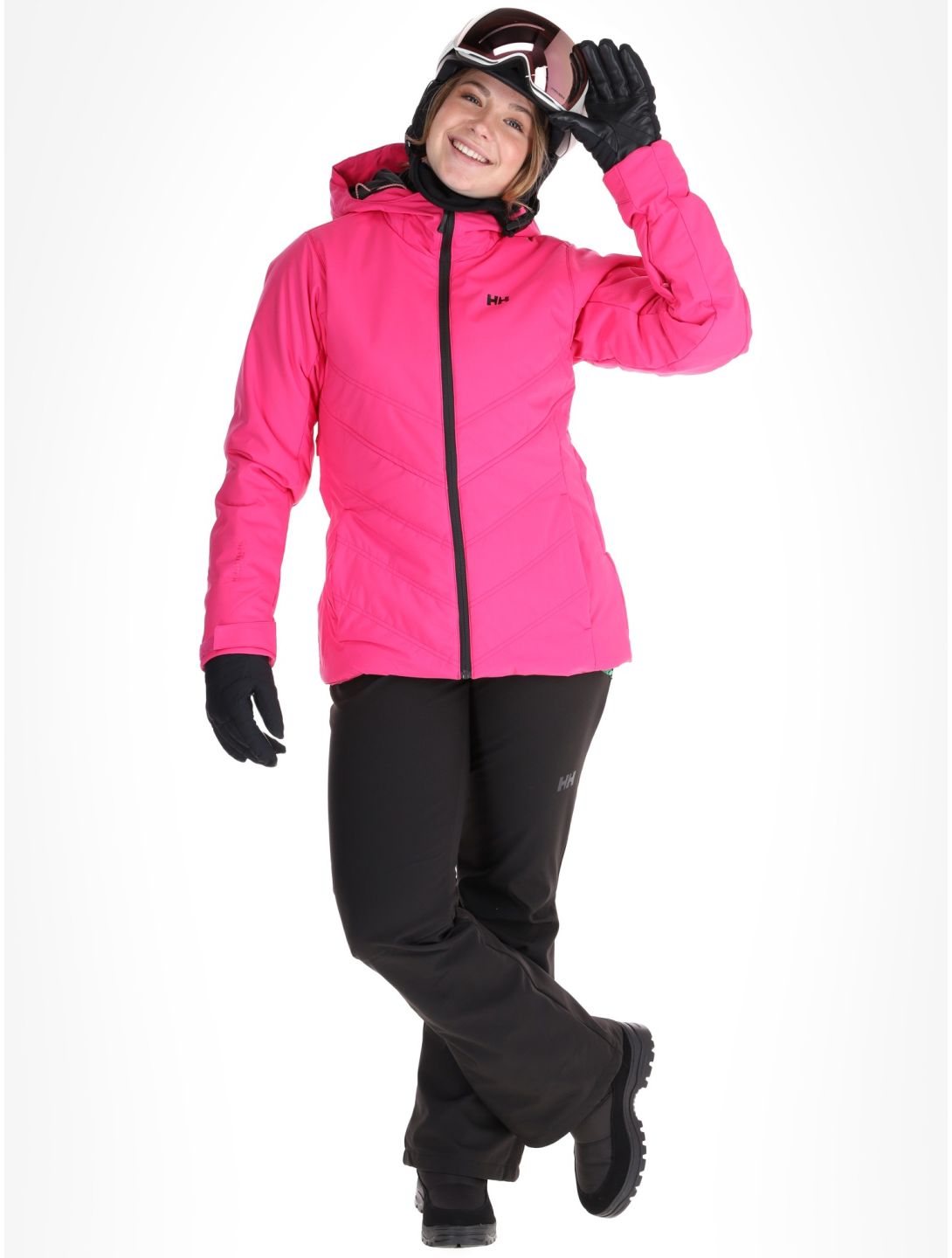 Helly Hansen, W Alpine Insulated AA Jas gevoerd dames Dragon Fruit Black Roze, Zwart 