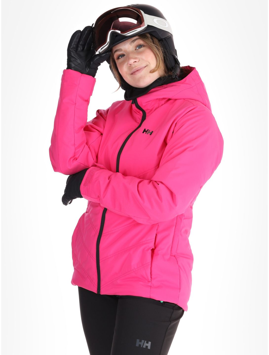 Helly Hansen, W Alpine Insulated AA Jas gevoerd dames Dragon Fruit Black Roze, Zwart 