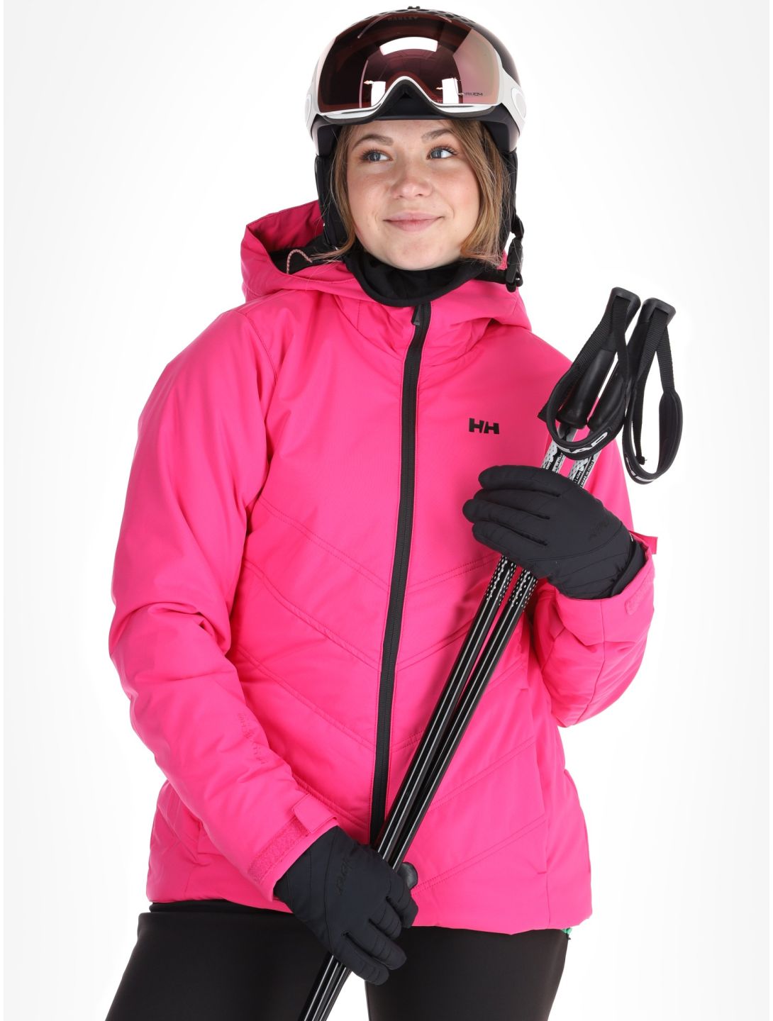 Helly Hansen, W Alpine Insulated AA Jas gevoerd dames Dragon Fruit Black Roze, Zwart 