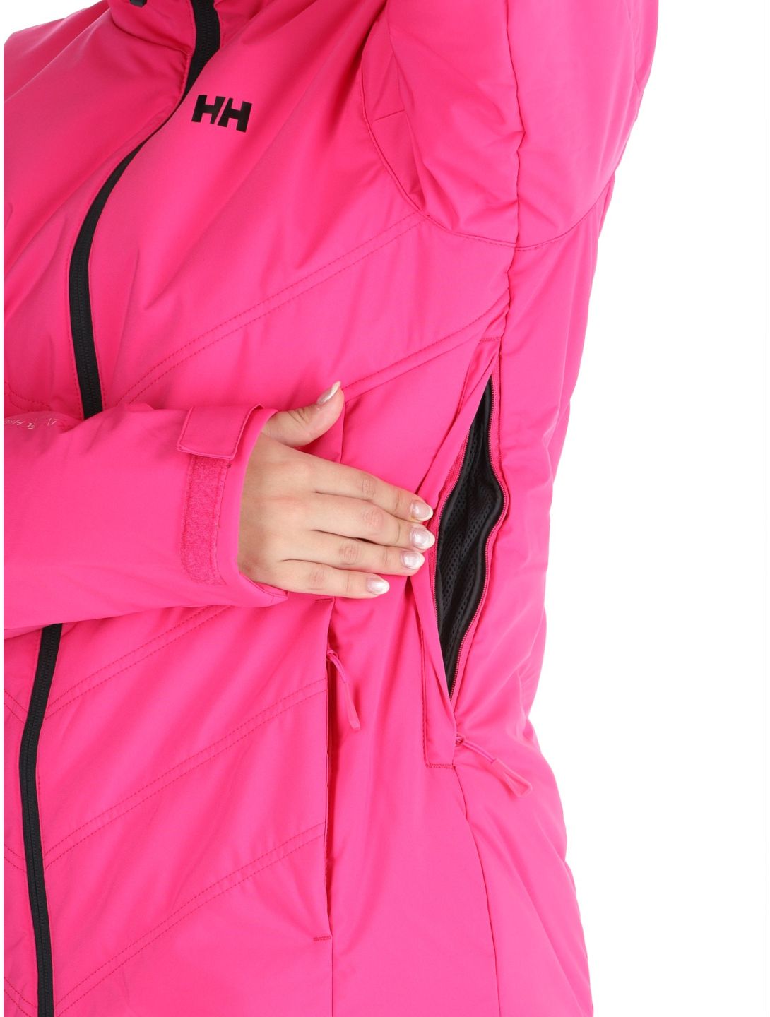 Helly Hansen, W Alpine Insulated AA Jas gevoerd dames Dragon Fruit Black Roze, Zwart 