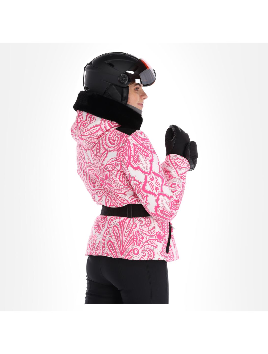 High Society, Elea ski-jas dames paisley print roze 