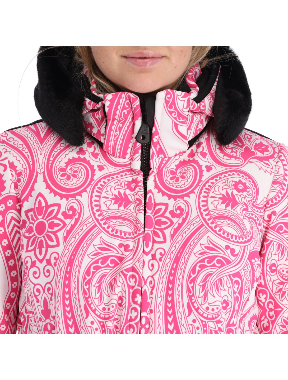 High Society, Elea ski-jas dames paisley print roze 