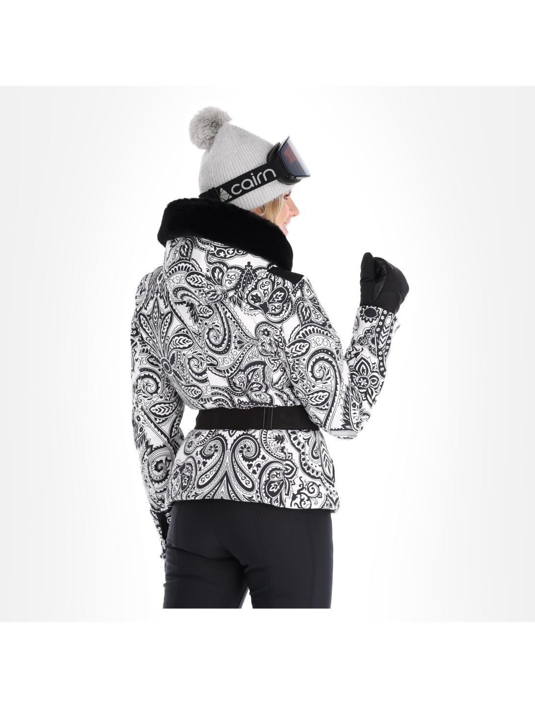 High Society, Elea ski-jas dames paisley print zwart 