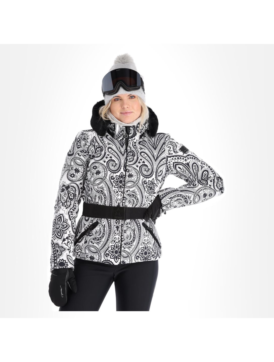 High Society, Elea ski-jas dames paisley print zwart 