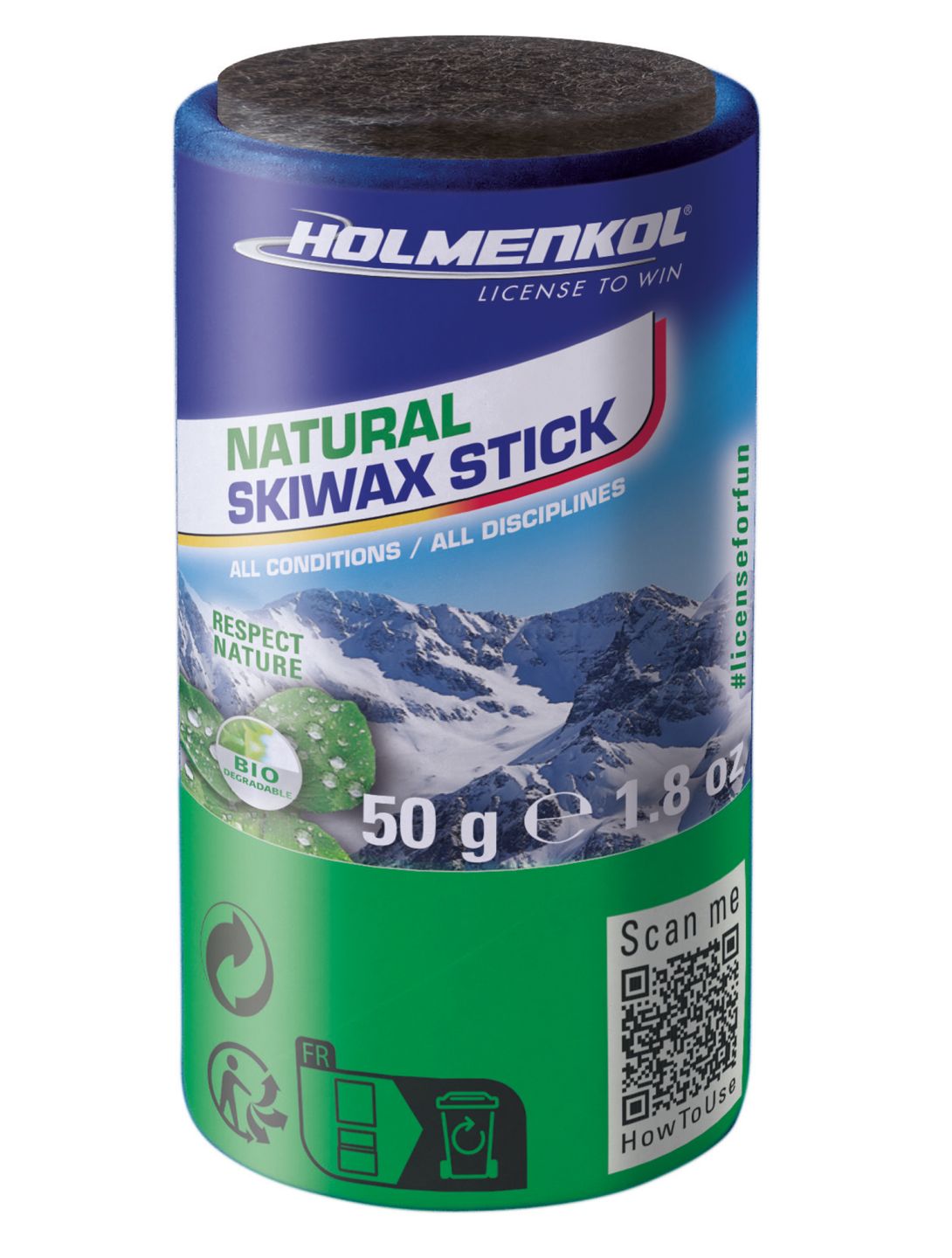 Holmenkol, Natural Skiwax Stick 50g onderhoudsproduct unisex 