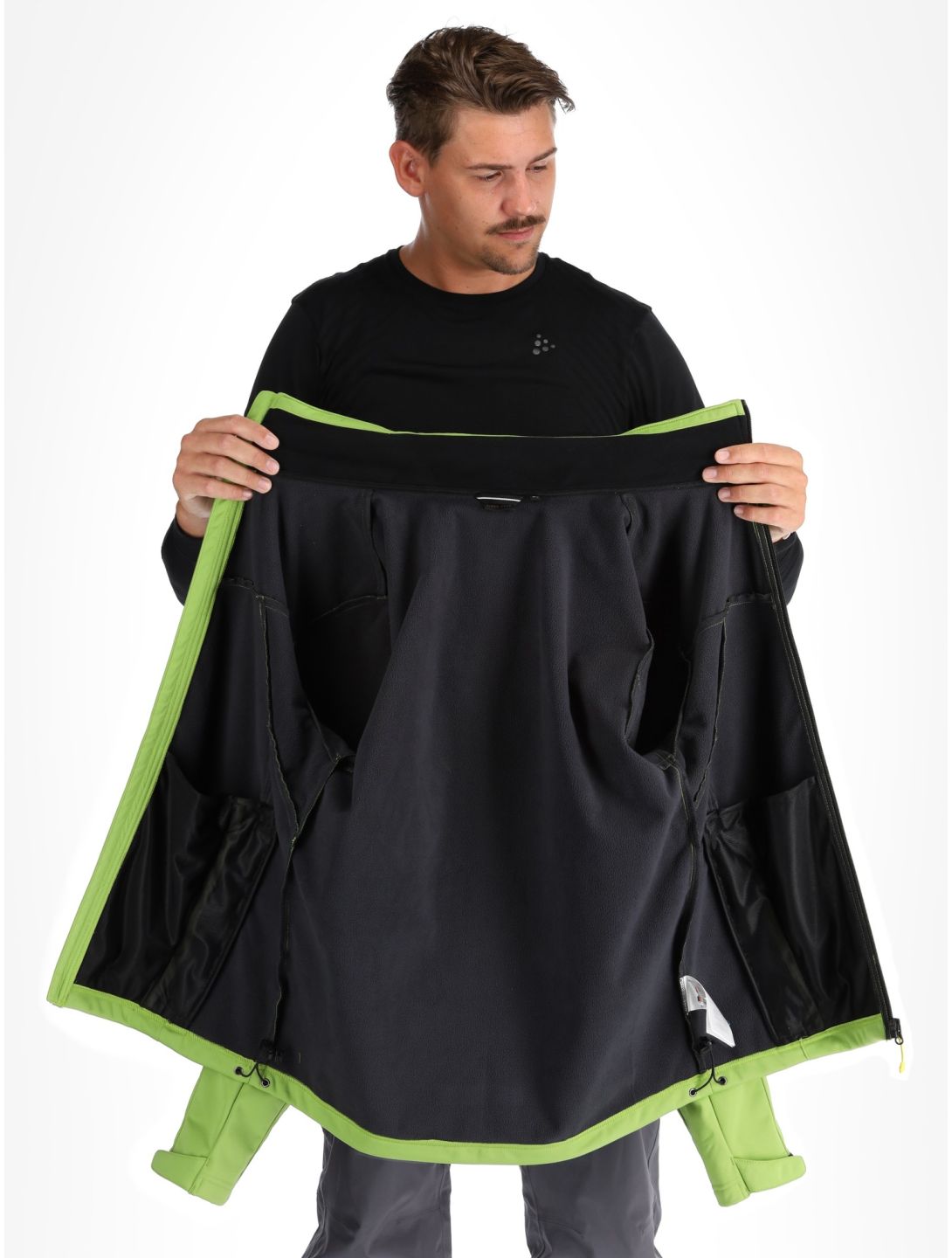 Icepeak, Biggs softshell ski-jas heren Asparagus groen 