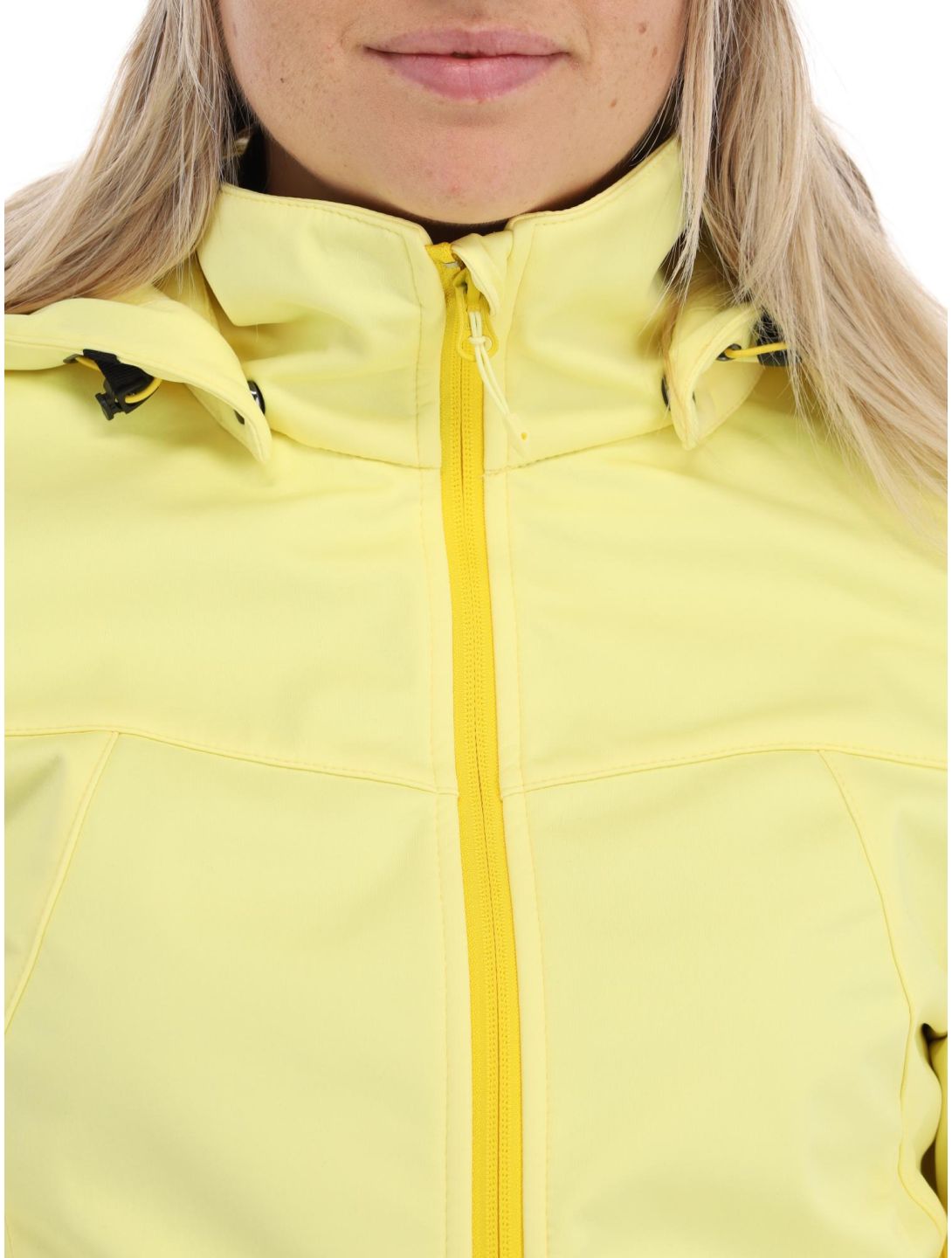 Icepeak, Boise softshell ski-jas dames pastel geel 