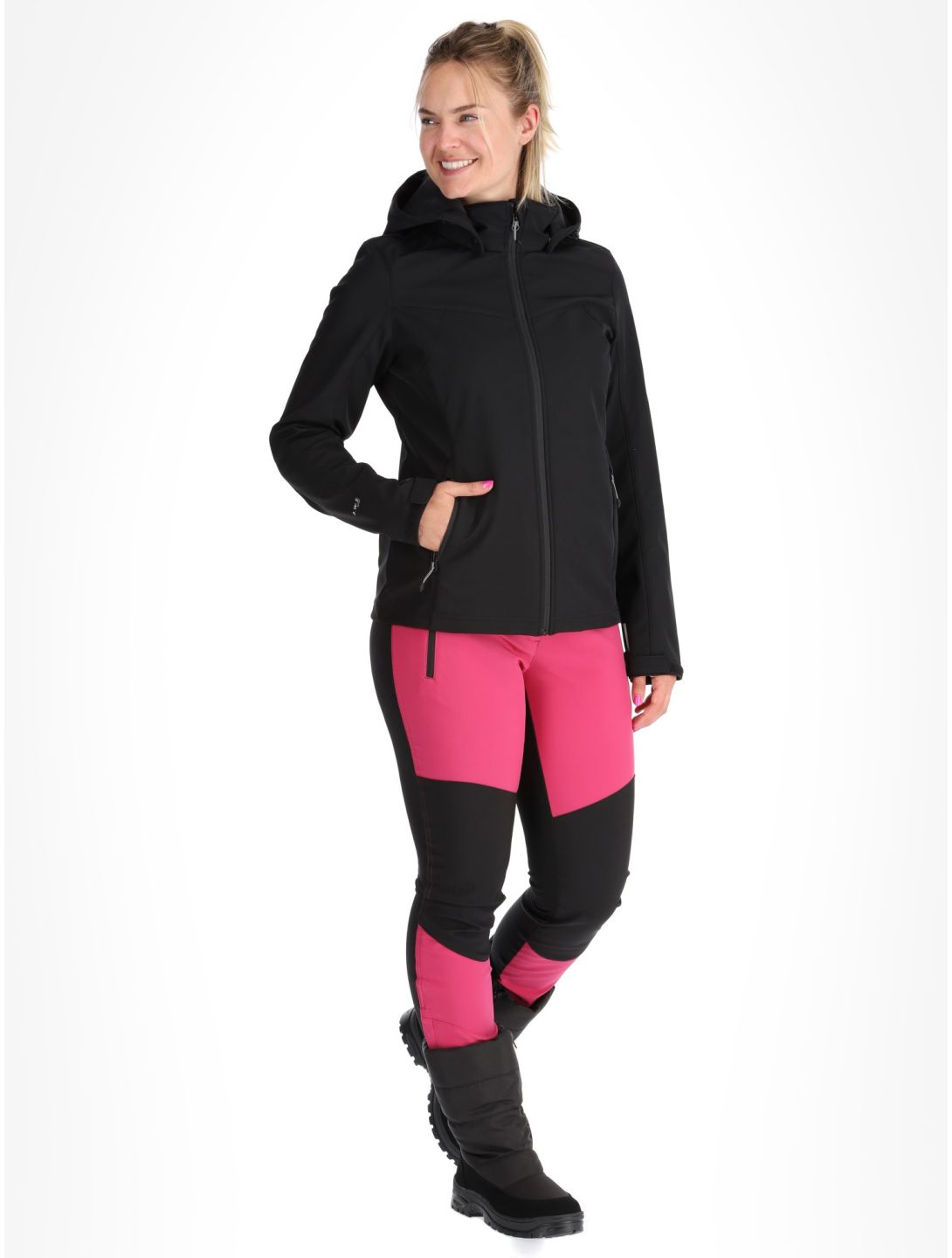 Icepeak, Brenham softshell ski-jas dames Basic Black zwart 