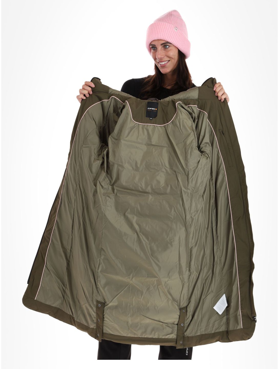 Icepeak, Brilon winterjas dames Dark Olive groen 