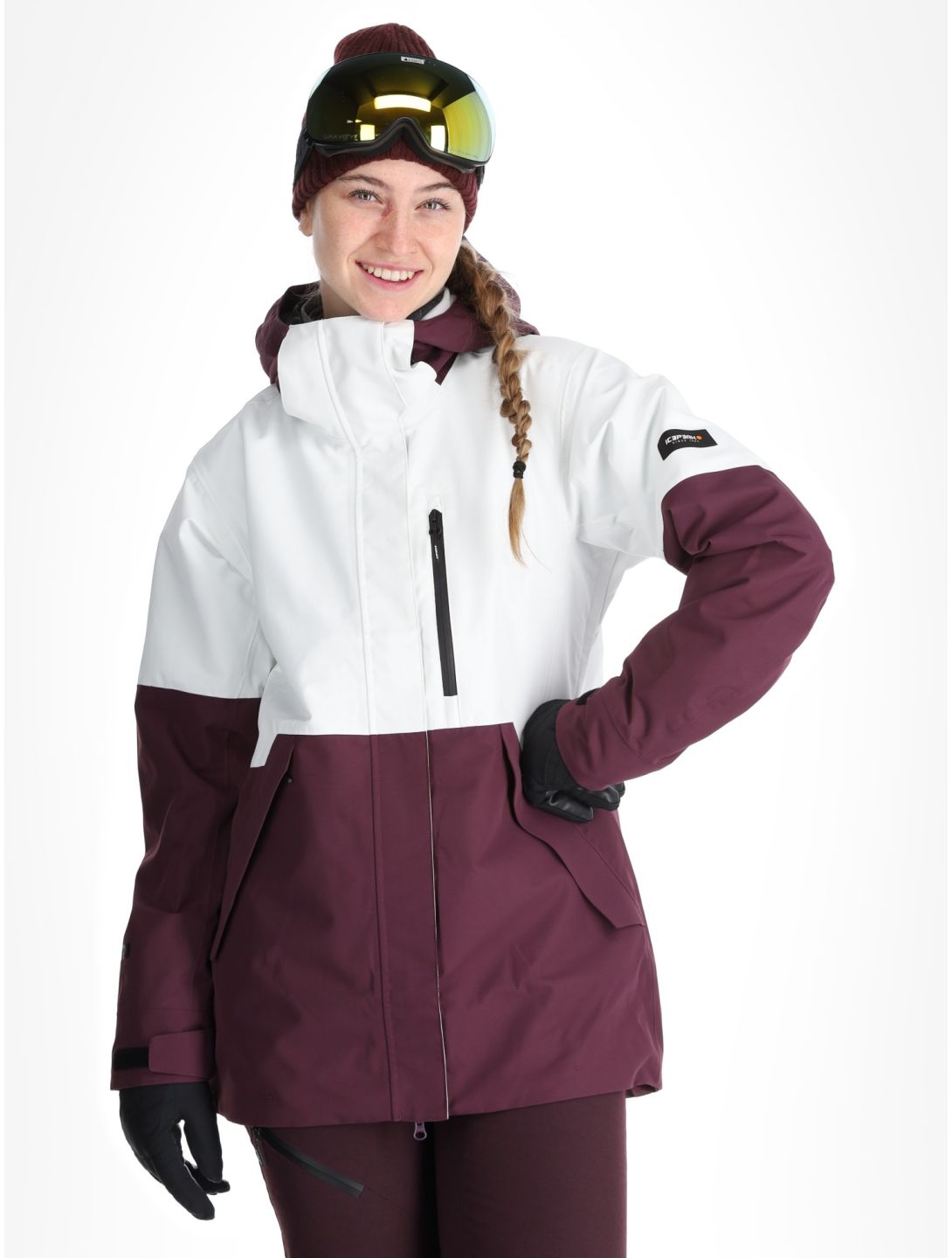 Icepeak, Cabot hardshell ski-jas dames Plum paars 