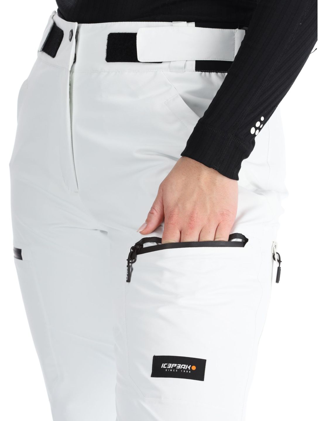 Icepeak, Calau BB Skibroek Hardshell dames Natural White Wit 