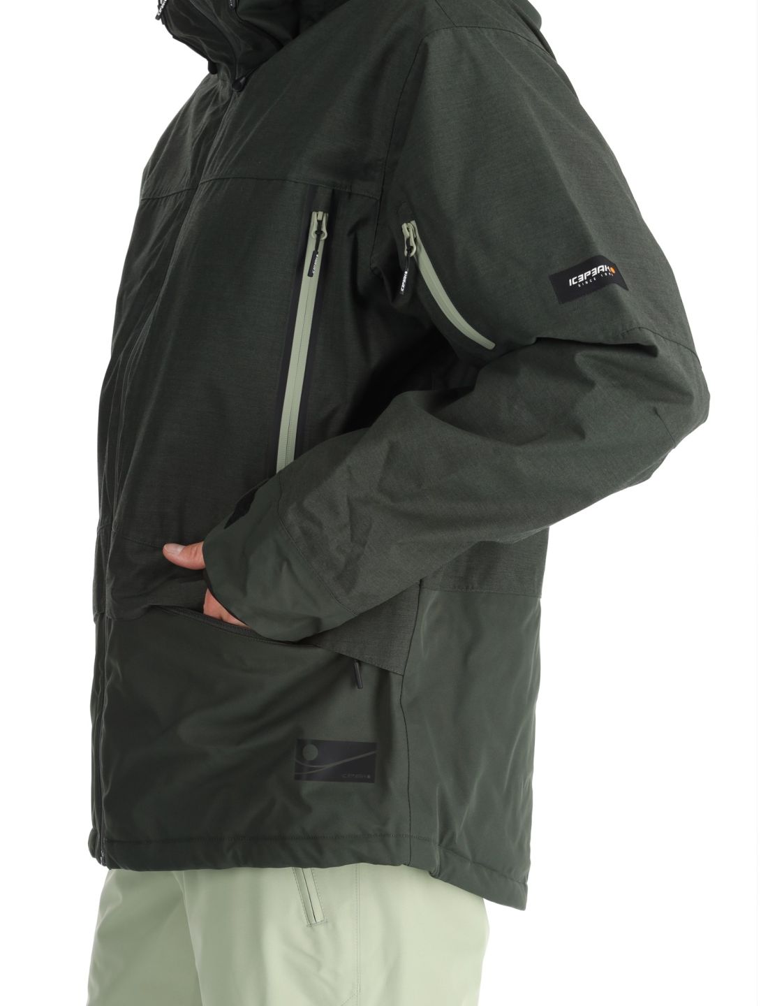 Icepeak, Castres AA Jas gevoerd heren Dark Olive Groen 