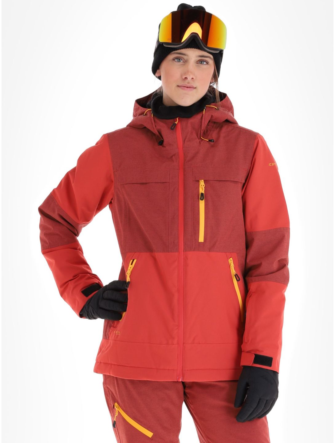 Icepeak, Cavour AA Jas gevoerd dames Cranberry Rood 