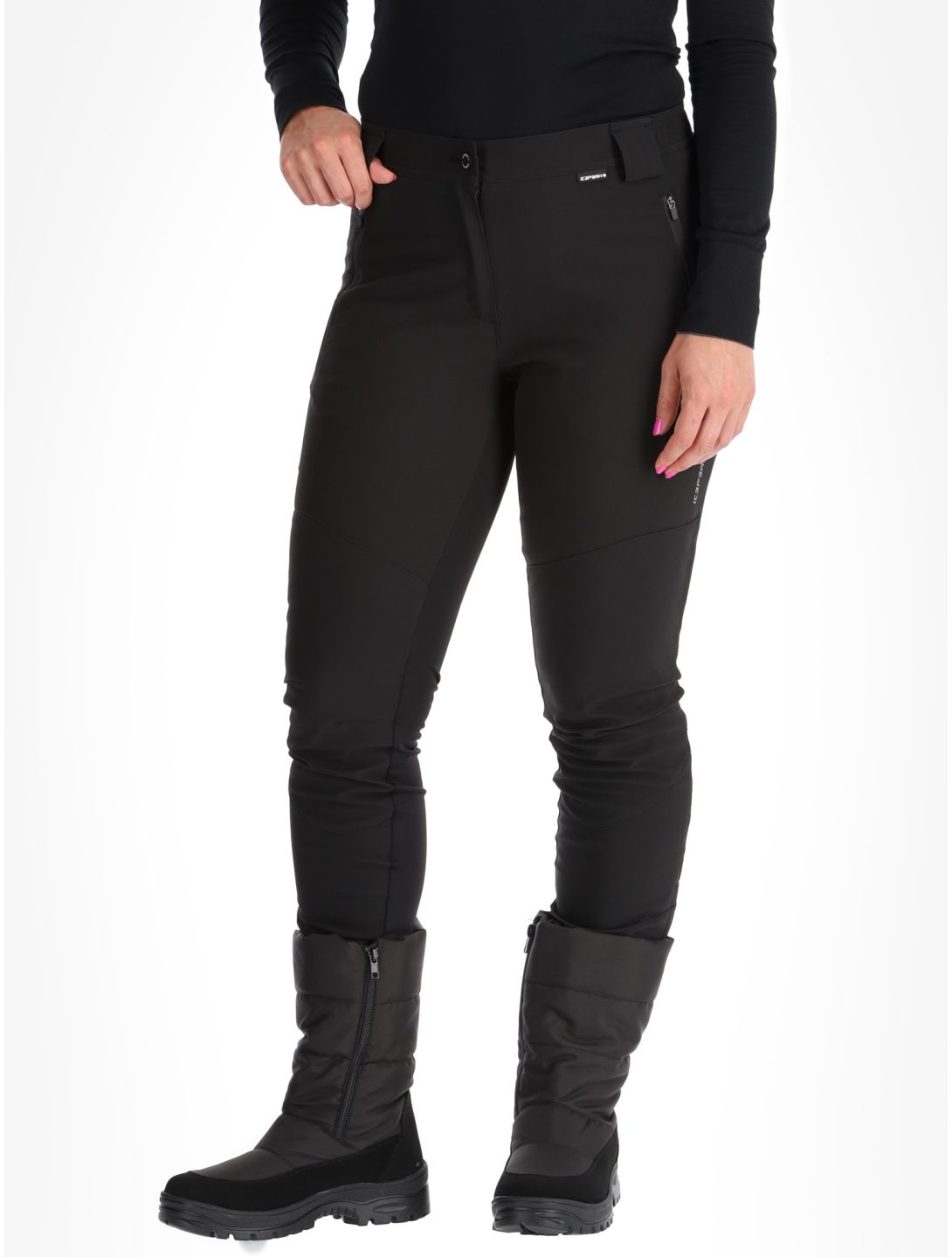 Icepeak, Doral softshell skibroek dames Basic Black zwart 