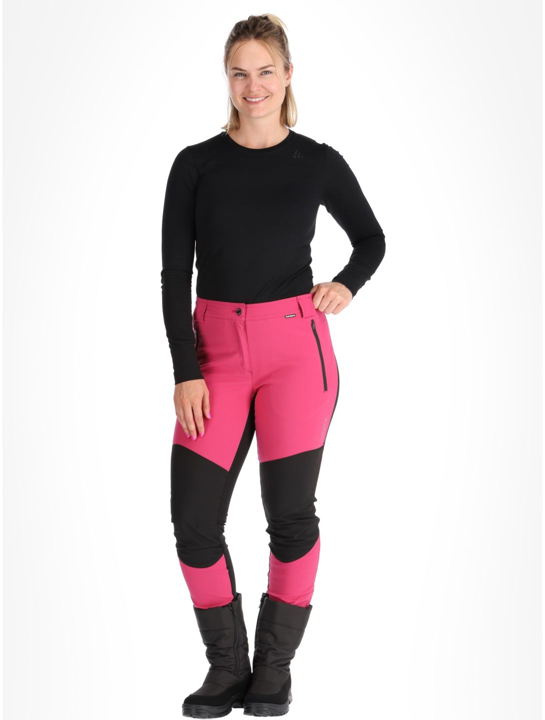 Icepeak, Doral softshell skibroek dames Raspberry rood 