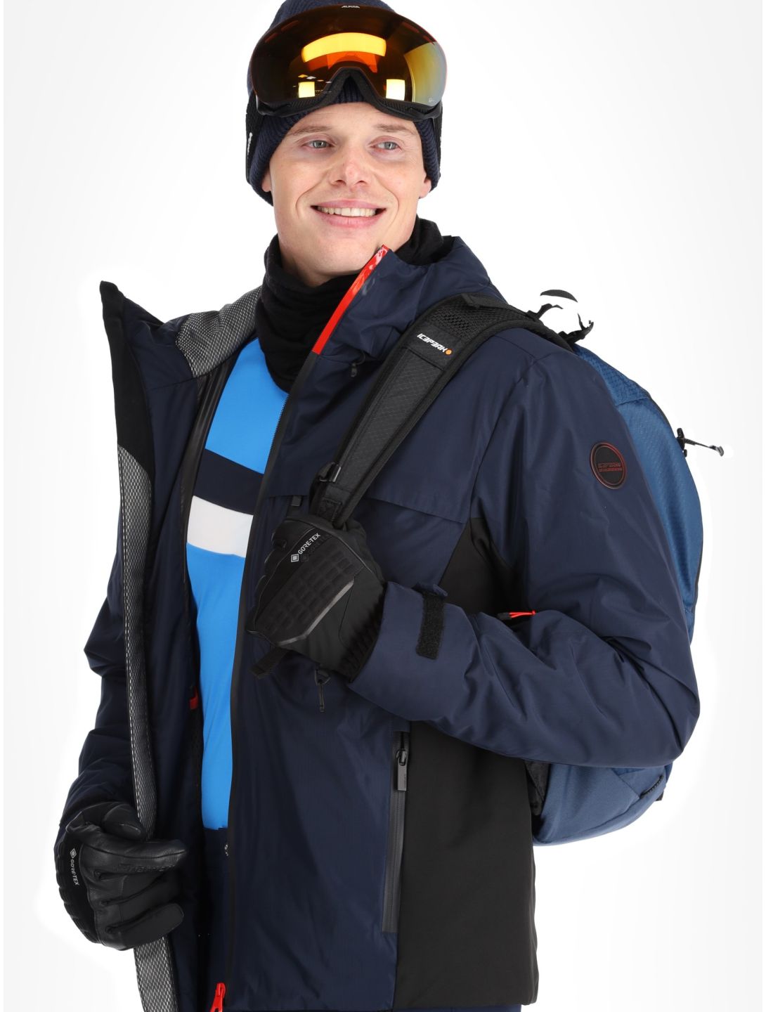 Icepeak, Easton AA Jas gevoerd heren Dark Blue Blauw 