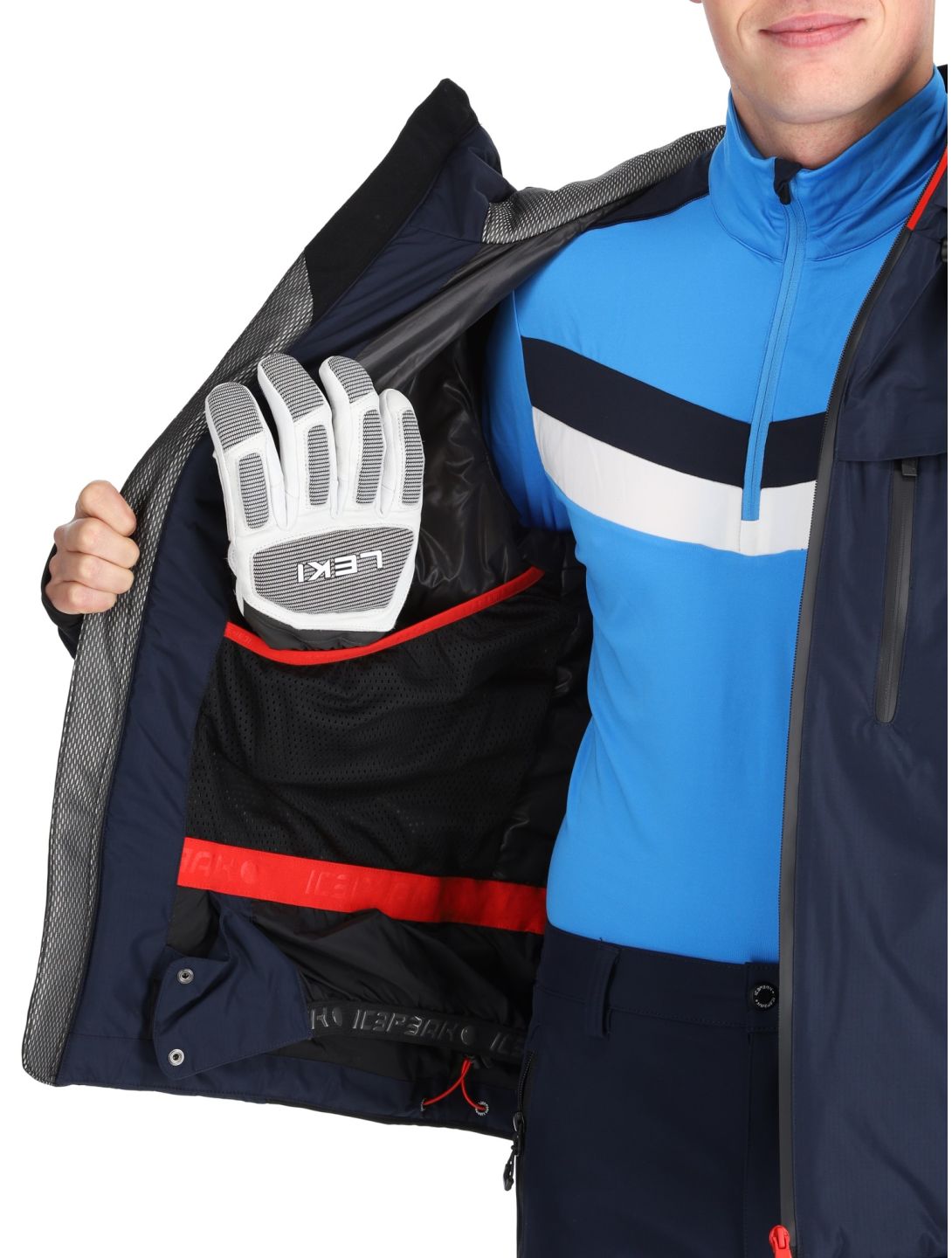 Icepeak, Easton AA Jas gevoerd heren Dark Blue Blauw 