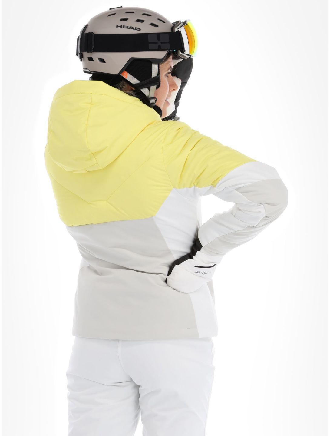 Icepeak, Eleele AA Jas gevoerd dames Light Yellow Geel, Grijs, Wit 