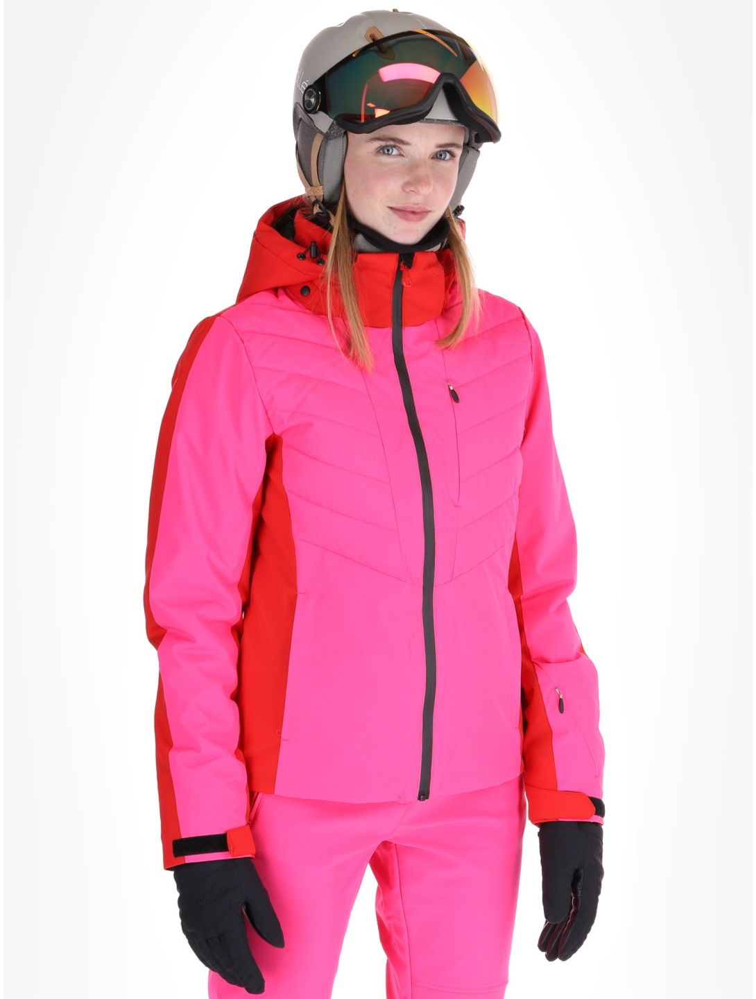 Icepeak, Eleele AA Jas gevoerd dames Raspberry Rood 