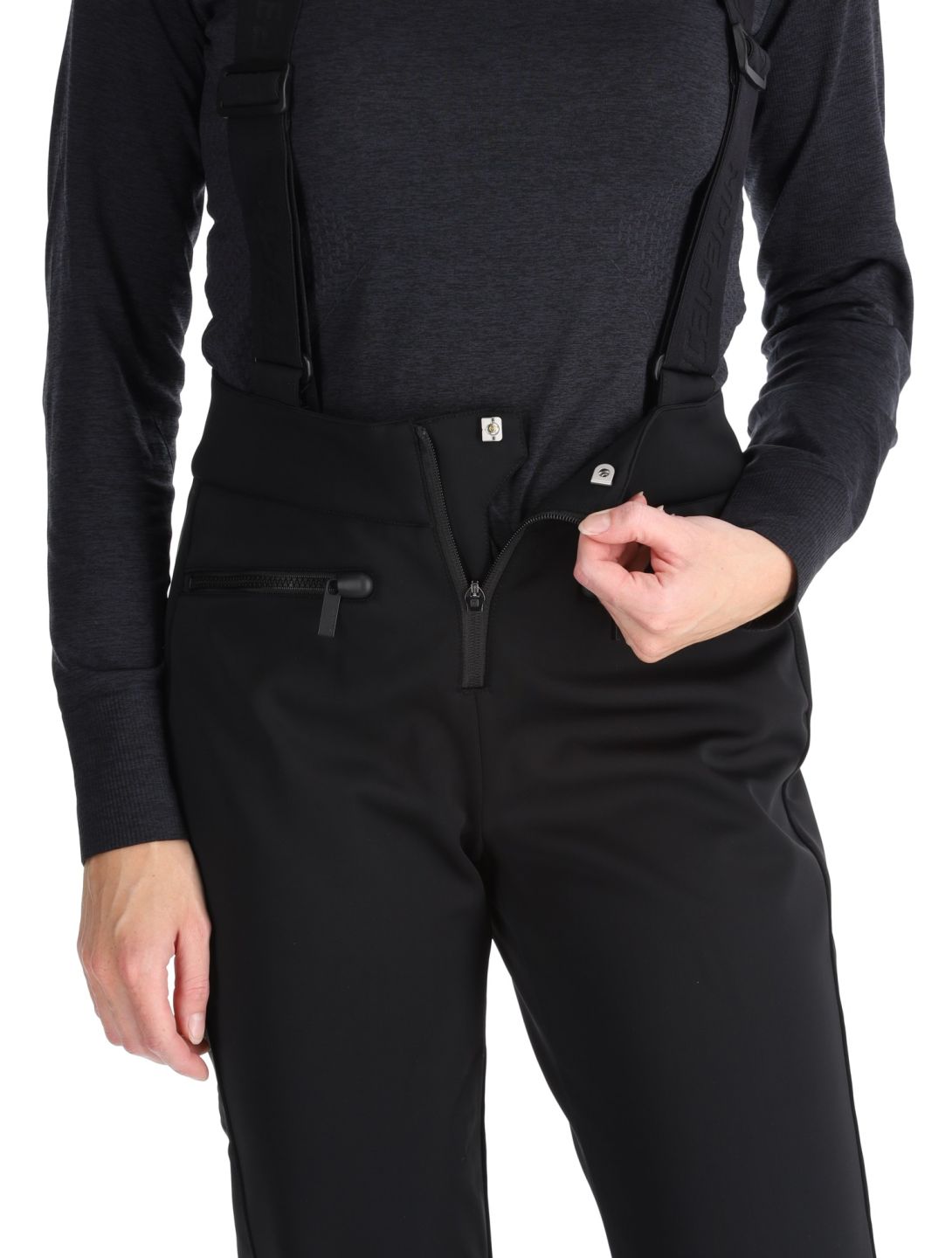 Icepeak, Ellsworth BC Skibroek Softshell dames Black Zwart 