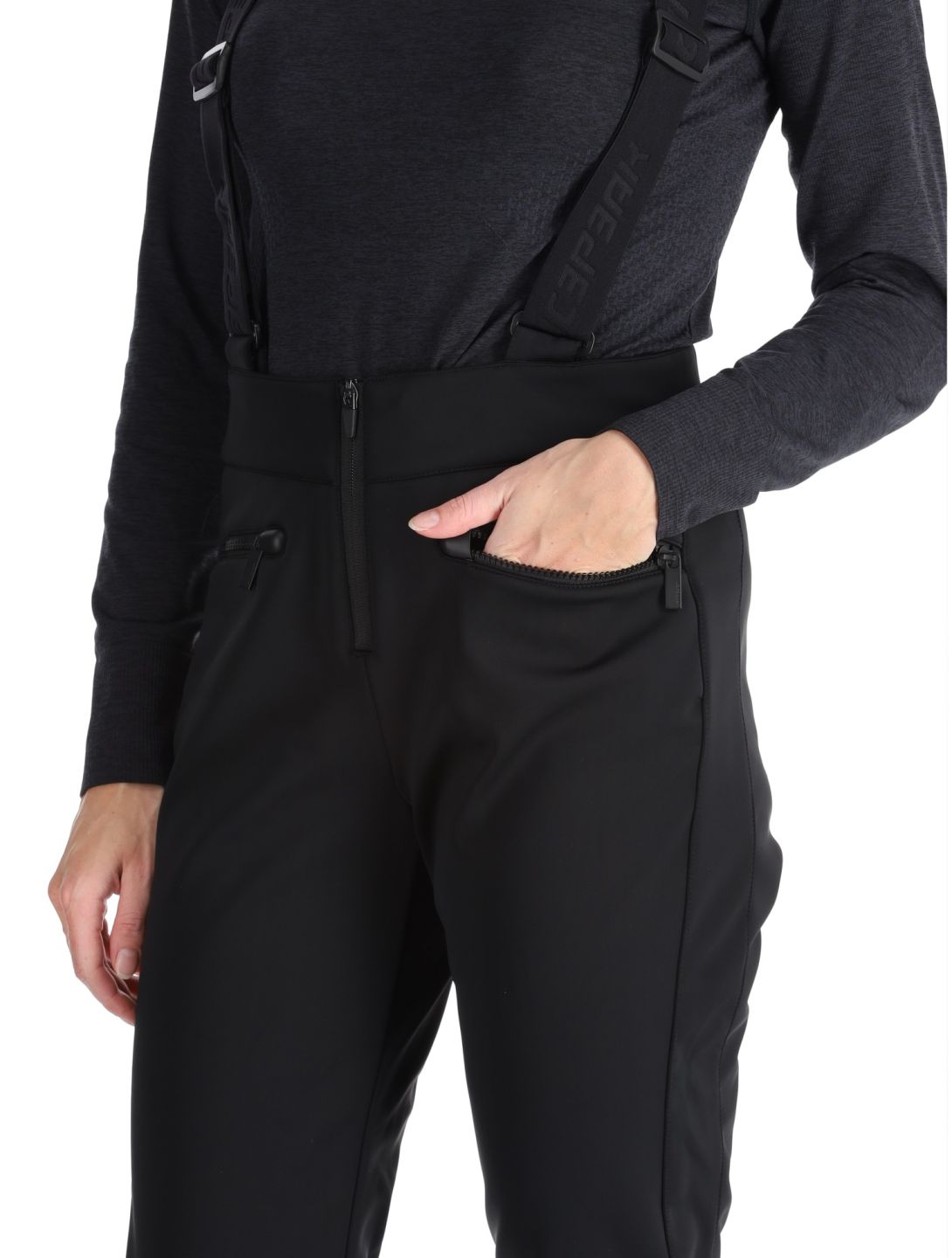 Icepeak, Ellsworth BC Skibroek Softshell dames Black Zwart 