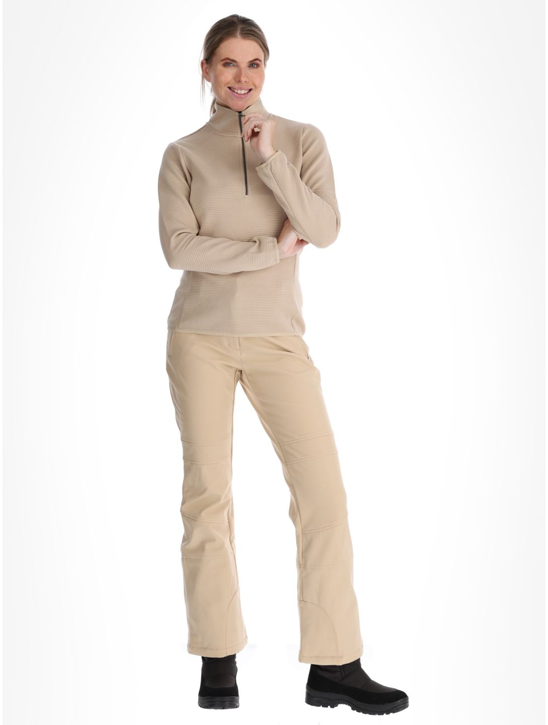 Icepeak, Evansdale GA Ski pully dames Beige Beige 