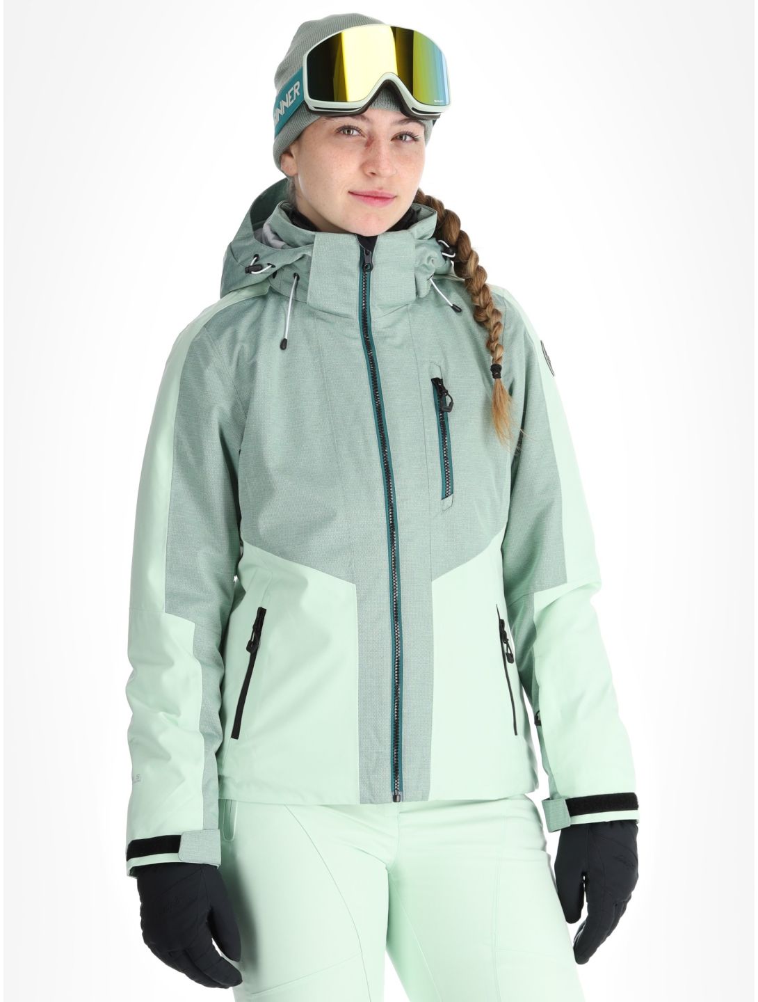 Icepeak, Faenza AA Jas gevoerd dames Aloe Groen 