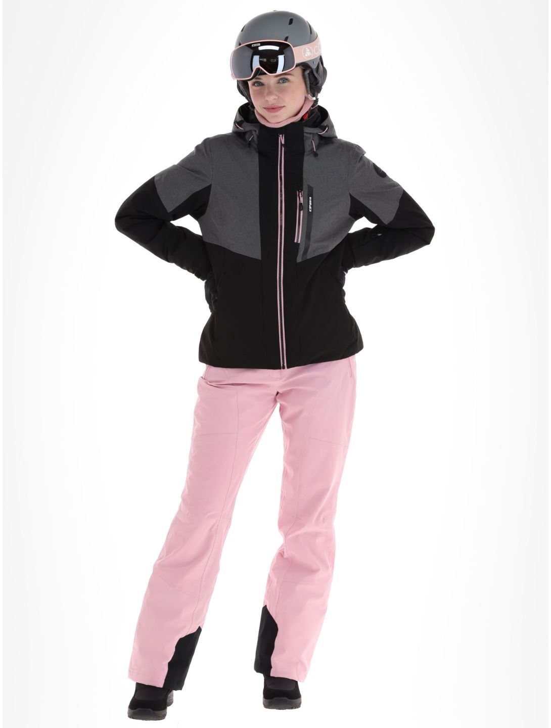 Icepeak, Faenza AA Jas gevoerd dames Black Grijs, Zwart 