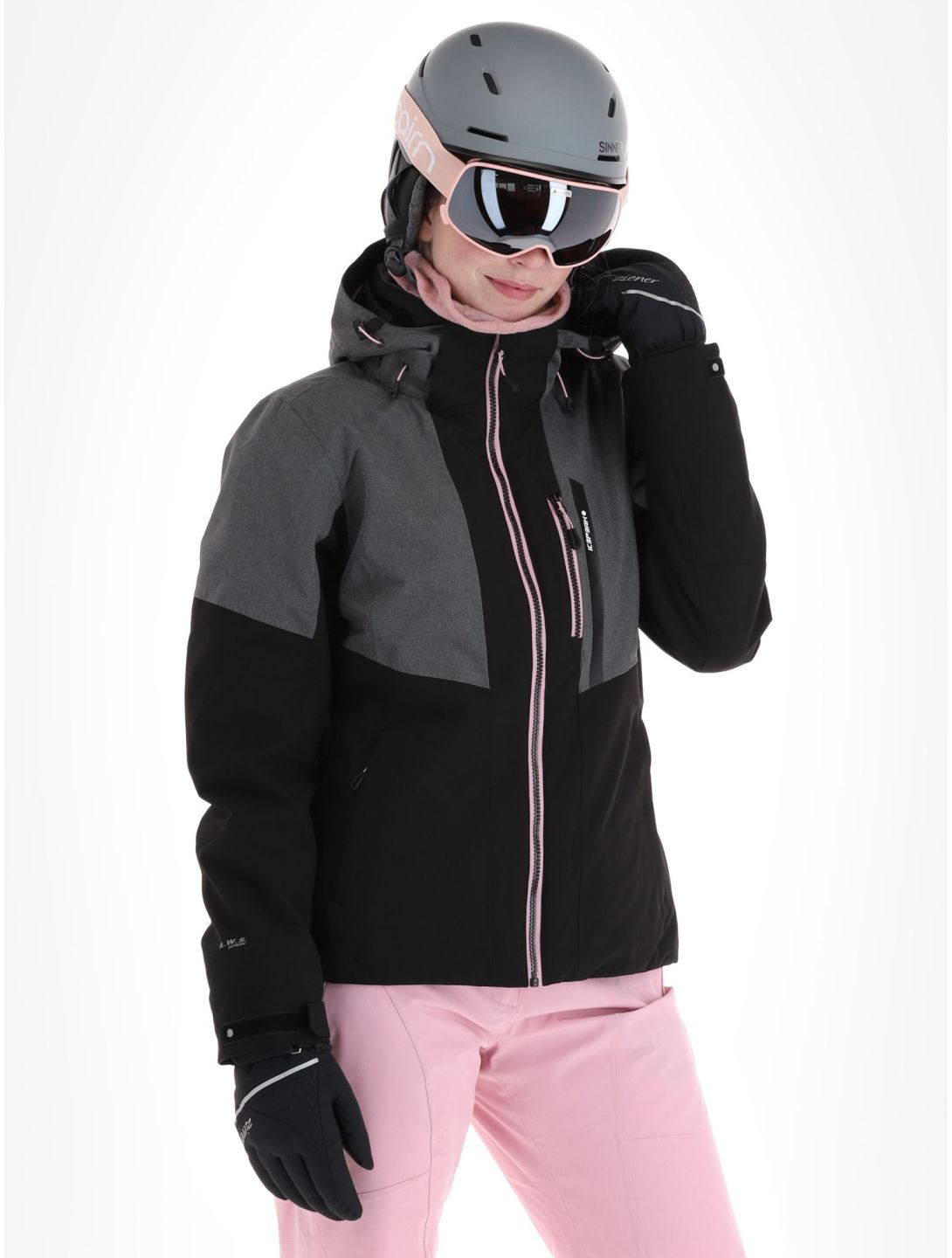 Icepeak, Faenza AA Jas gevoerd dames Black Grijs, Zwart 