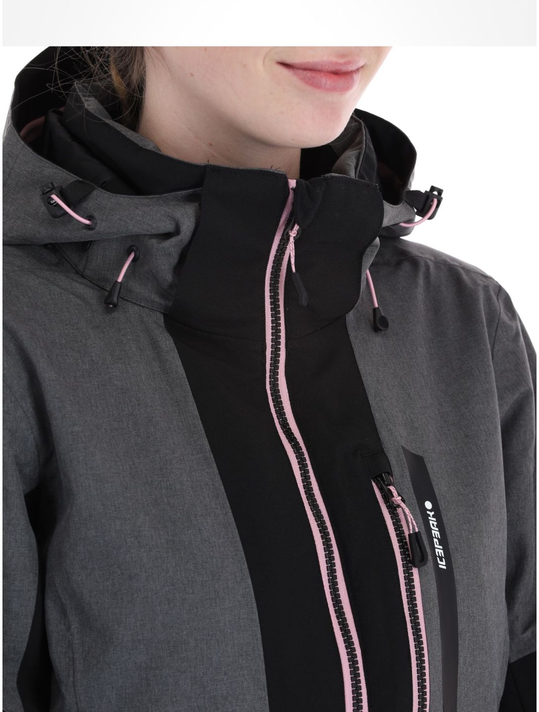 Icepeak, Faenza AA Jas gevoerd dames Black Grijs, Zwart 