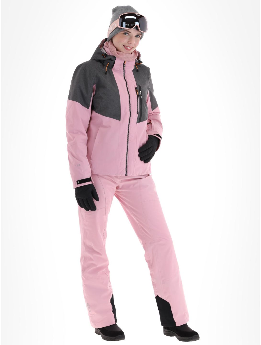 Icepeak, Faenza AA Jas gevoerd dames Lavender Grijs, Roze 