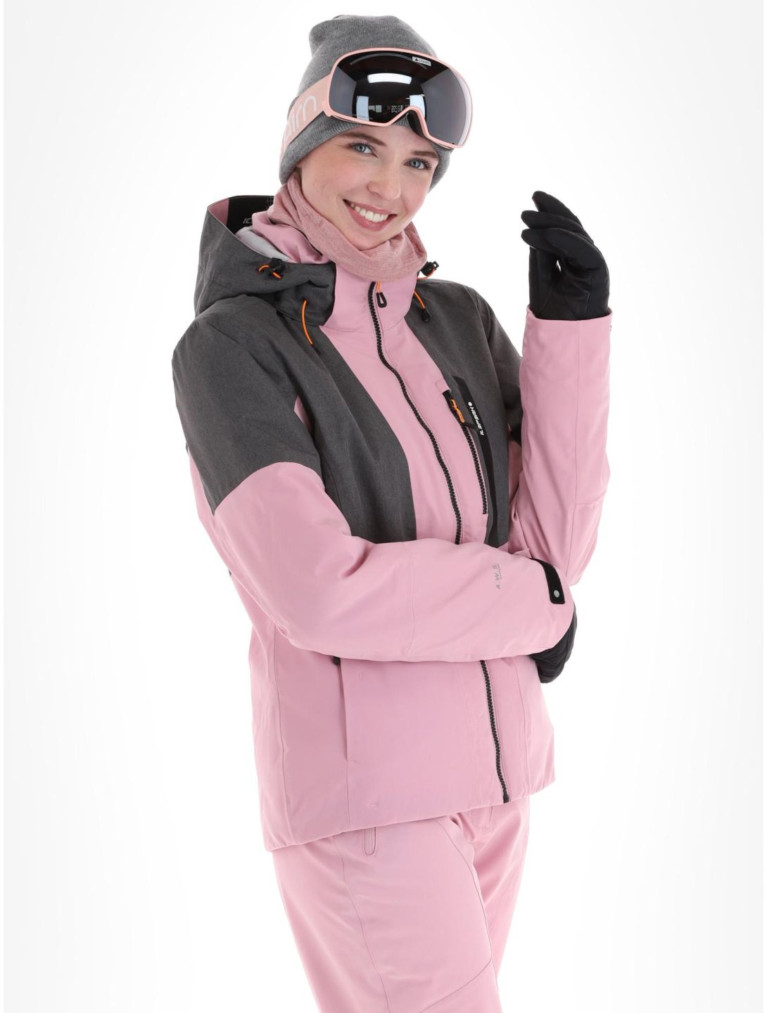 Icepeak, Faenza AA Jas gevoerd dames Lavender Grijs, Roze 