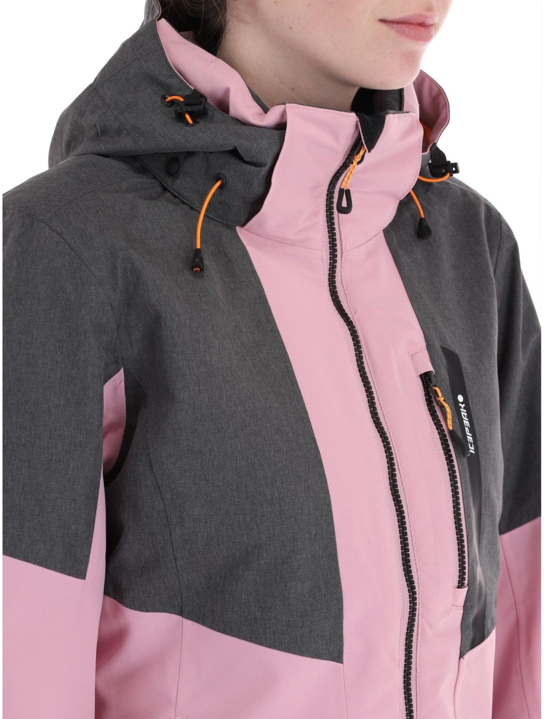 Icepeak, Faenza AA Jas gevoerd dames Lavender Grijs, Roze 