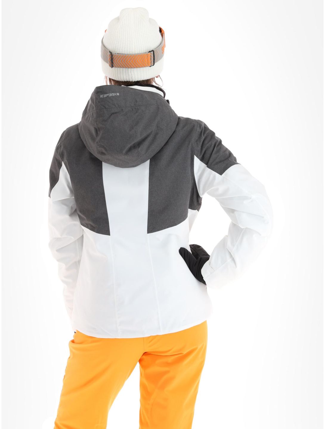 Icepeak, Faenza AA Jas gevoerd dames Optic White Grijs, Wit 