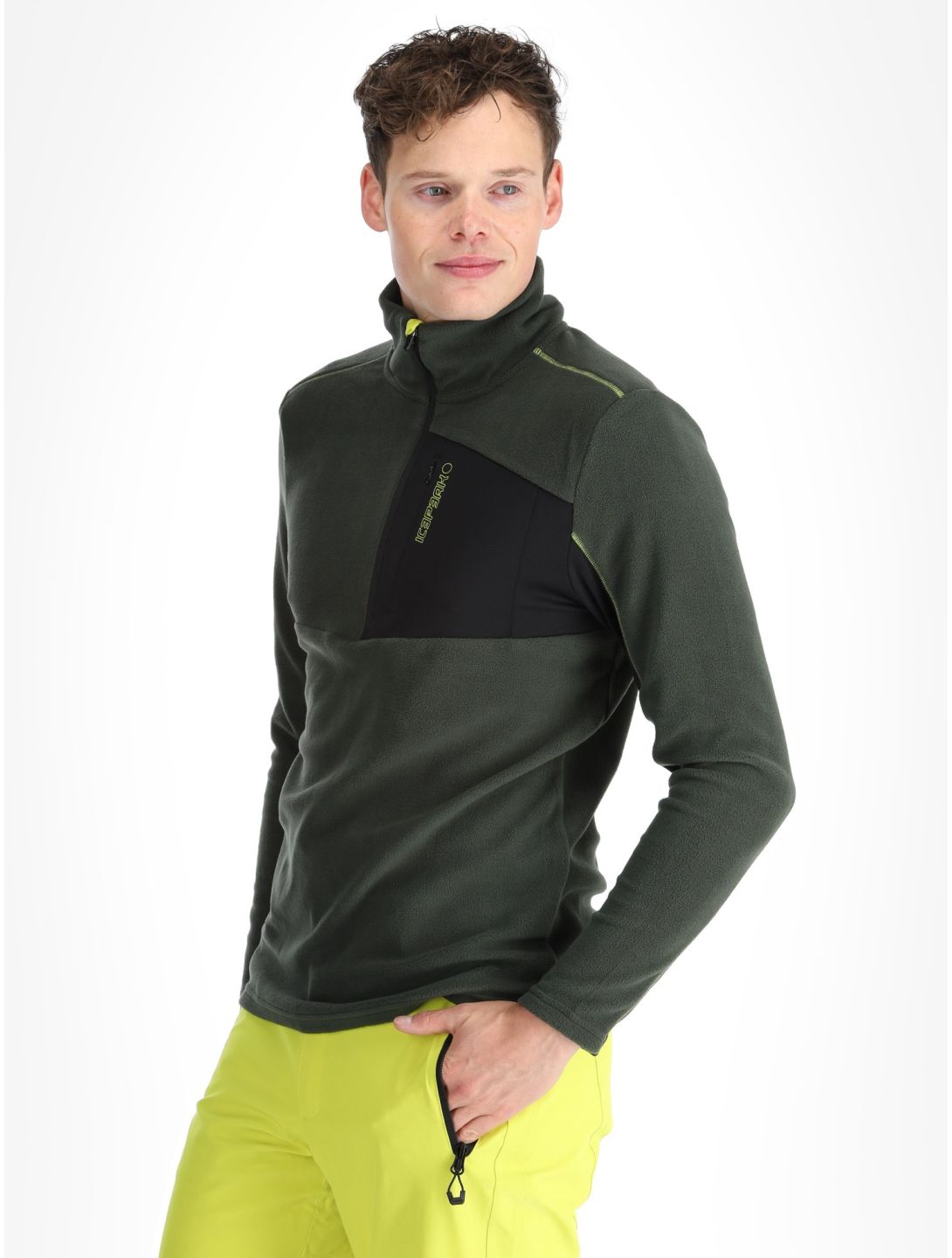 Icepeak, Fairmount GA Ski pully heren Dark Olive Groen 