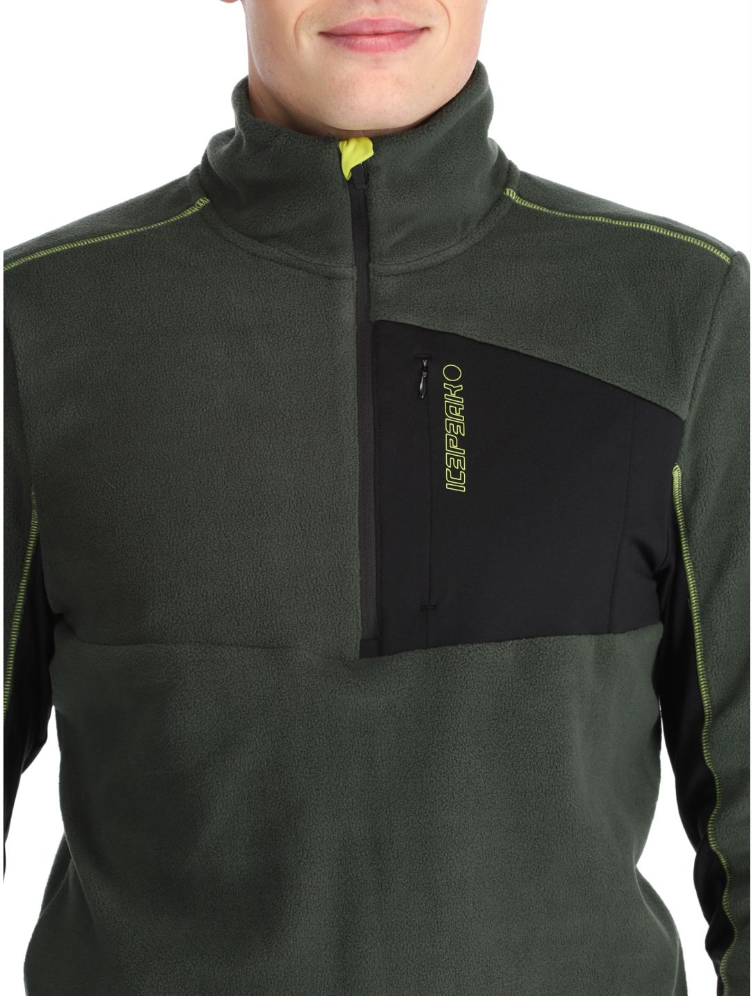 Icepeak, Fairmount GA Ski pully heren Dark Olive Groen 