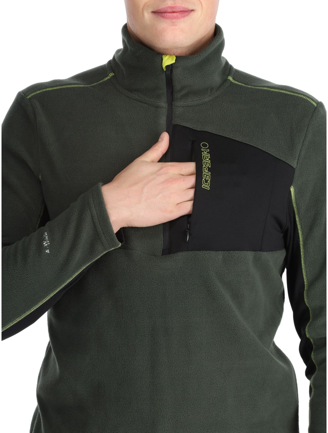 Icepeak, Fairmount GA Ski pully heren Dark Olive Groen 