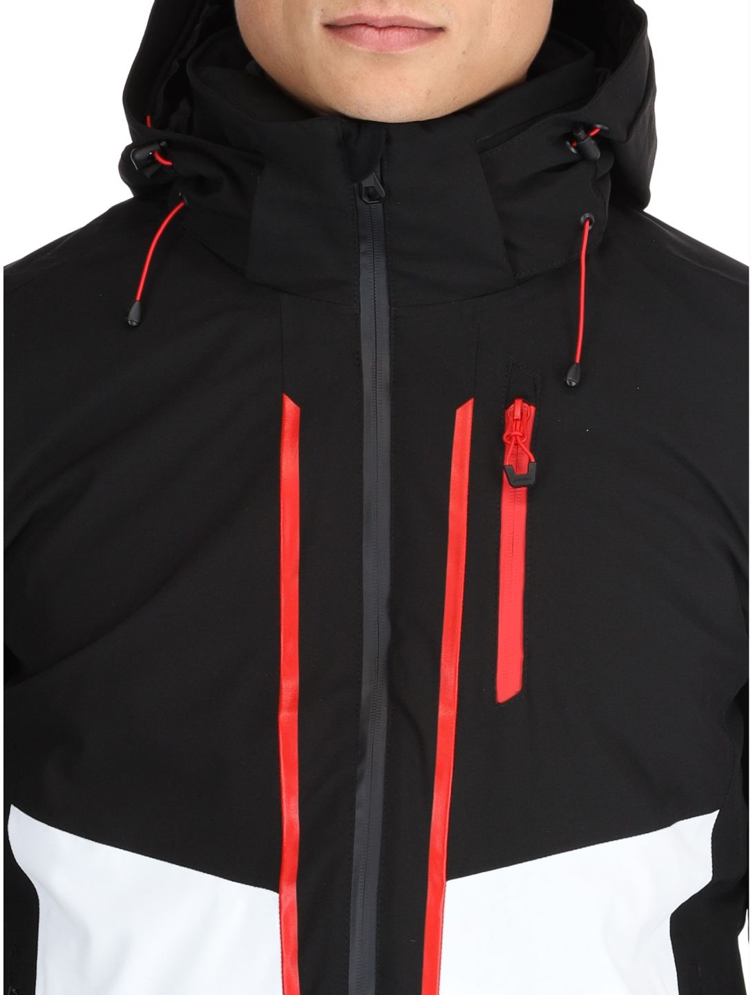 Icepeak, Fircrest AA Jas gevoerd heren Black White Wit, Zwart 